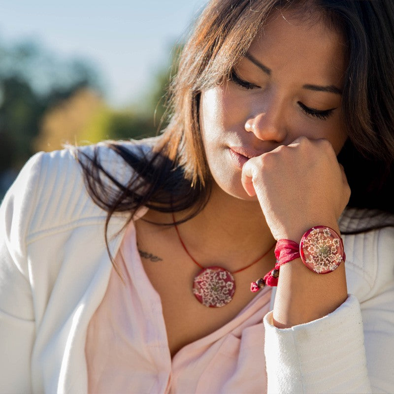 Pulsera Flor de Anís Rojo