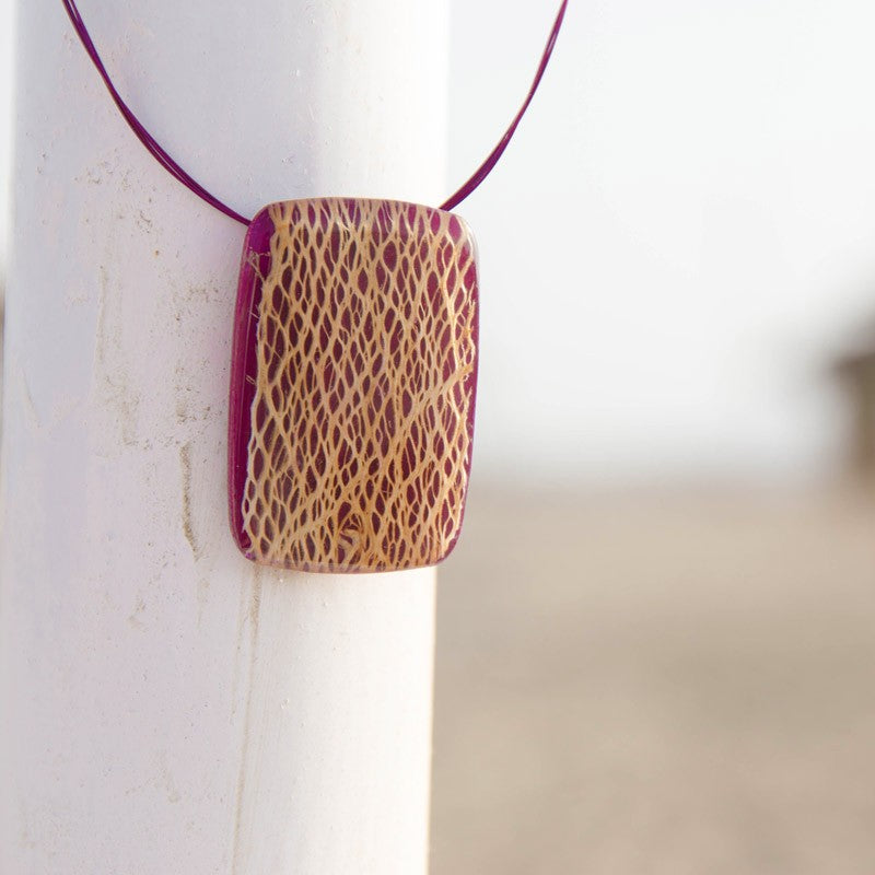 Prickly pear wood Pendant