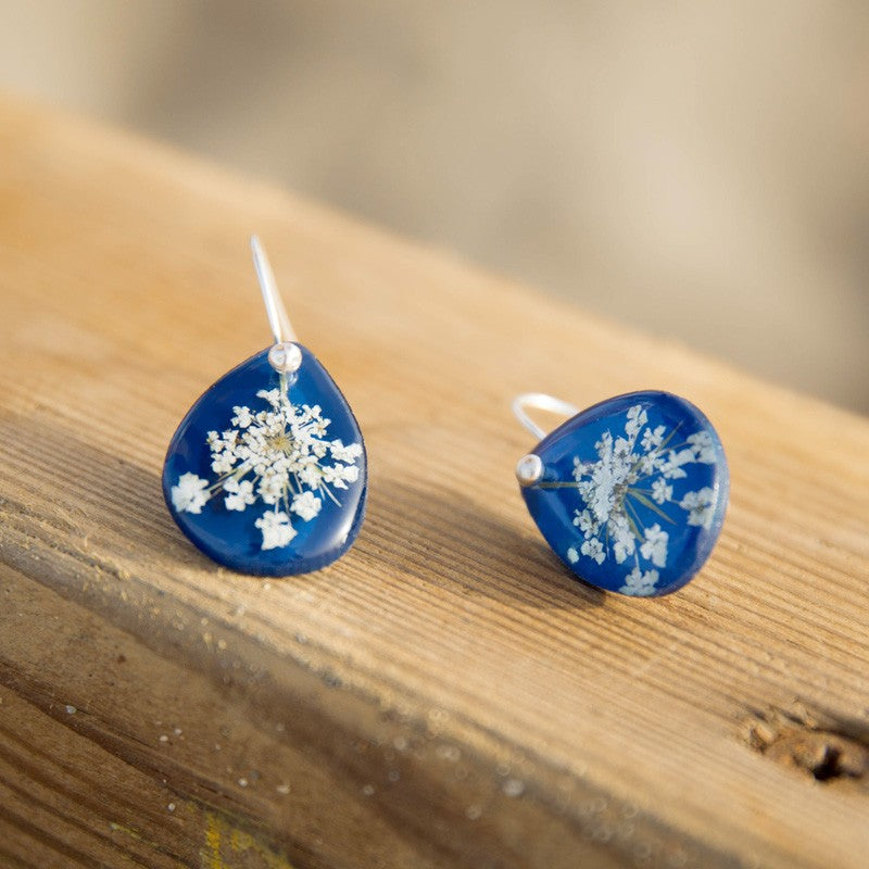 Pendientes Anis Azul Gancho