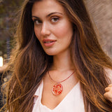 Colgante Flores Rojas
