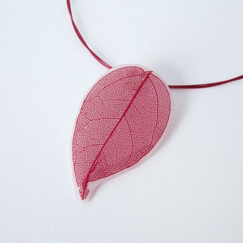 Fuchsia Leaf Pendant