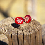 Adjustable red Anise flower ring