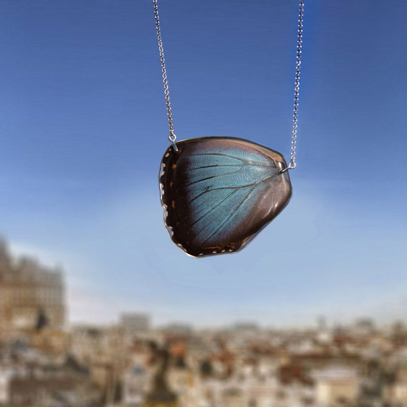 Gargantilla Mariposa Morpho Peleides