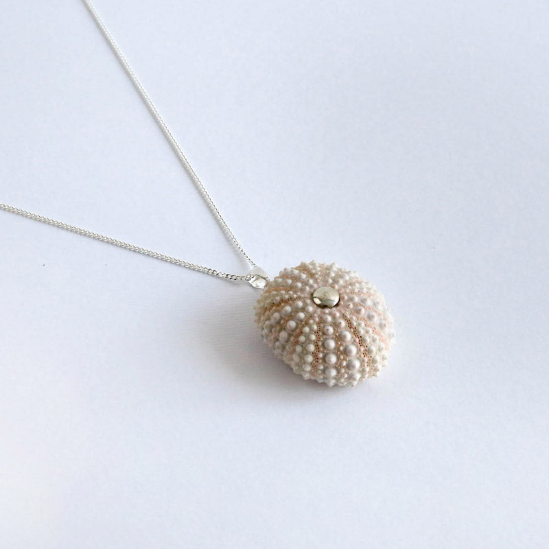 Medium Natural White Sea Urchin Pendant